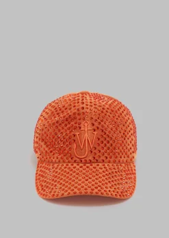 The Frankie Shop Jw Anderson Suede Baseball Cap Orange Hot