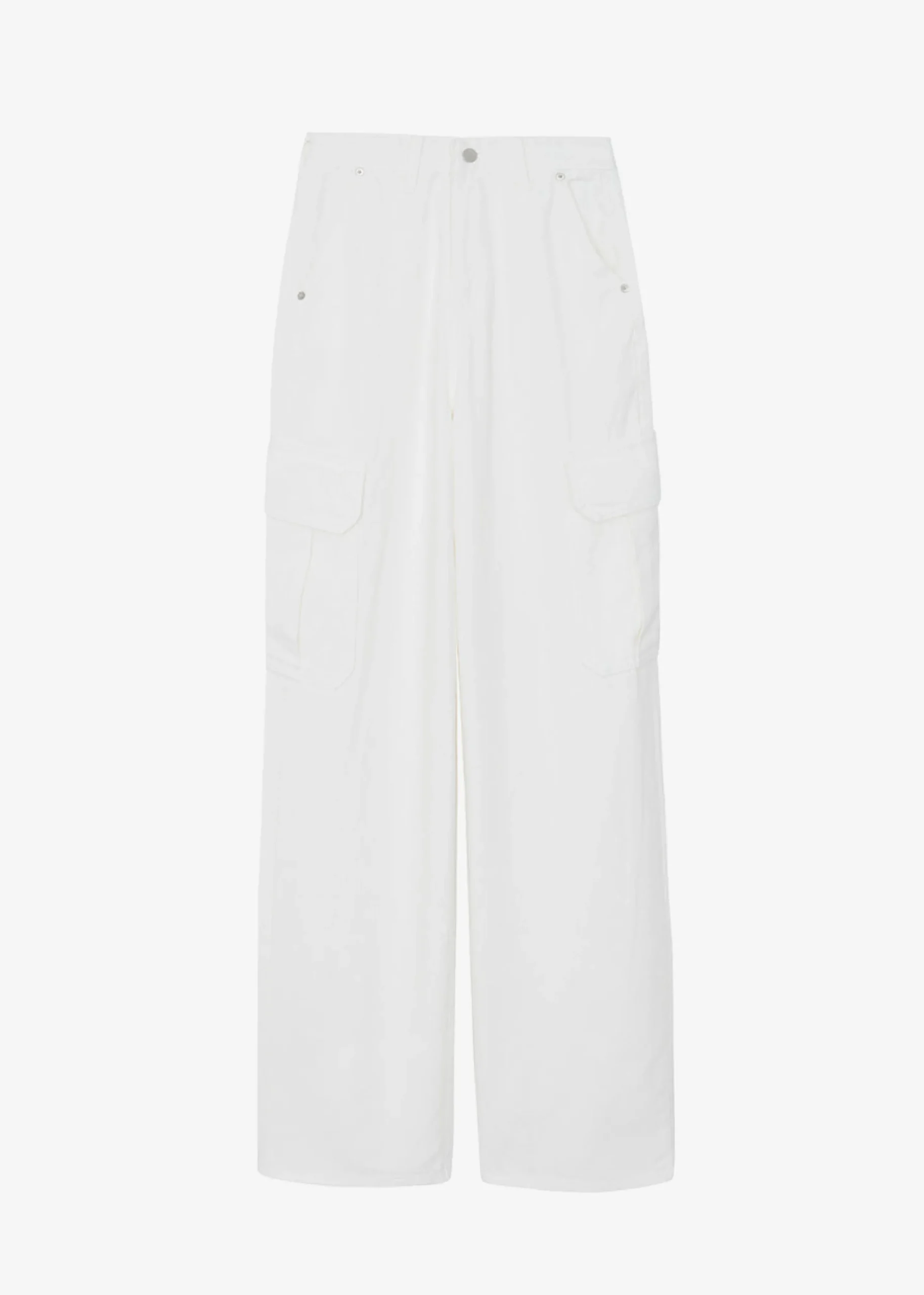 The Frankie Shop Kai Cargo Denim Pants White Discount