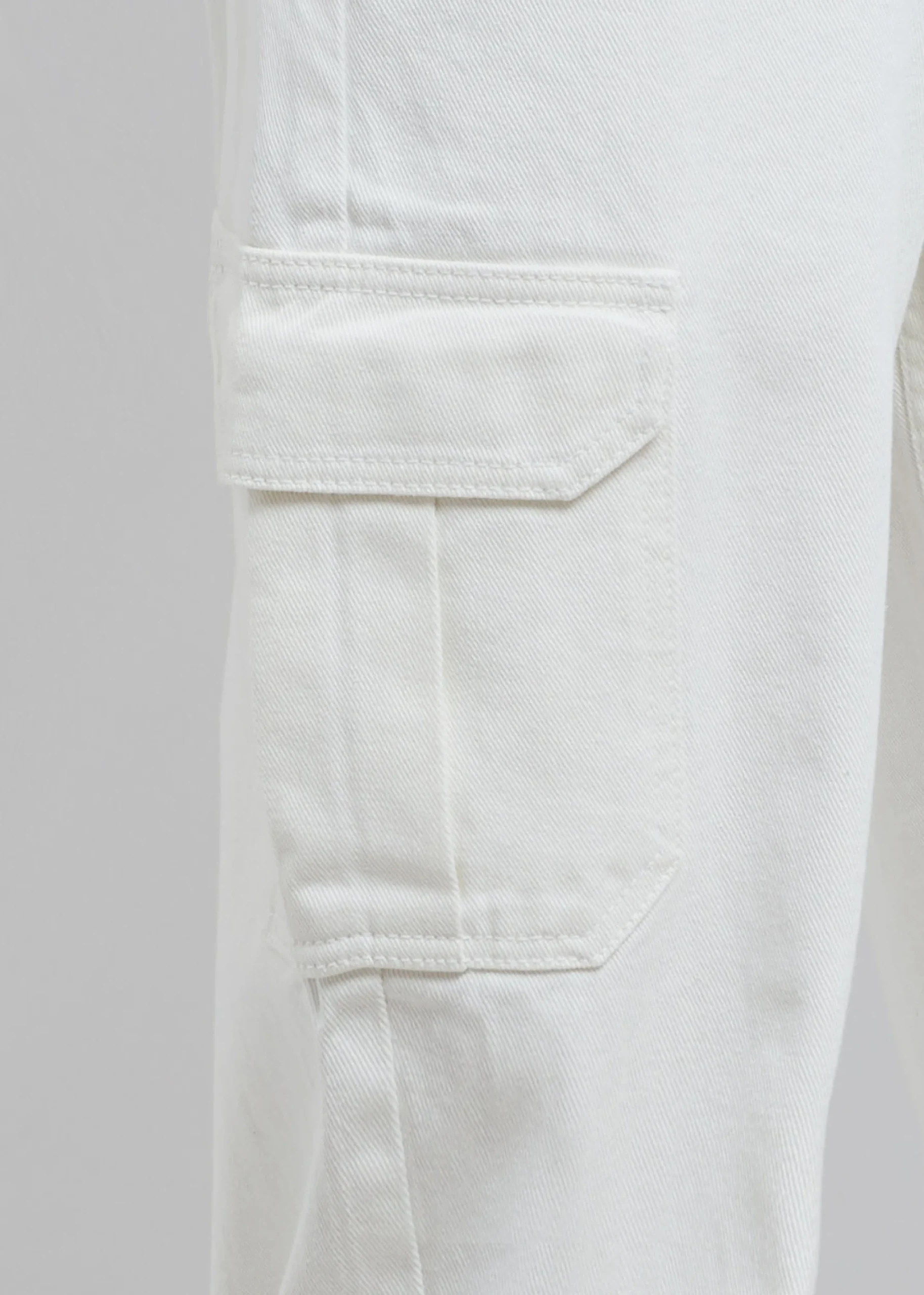 The Frankie Shop Kai Cargo Denim Pants White Discount