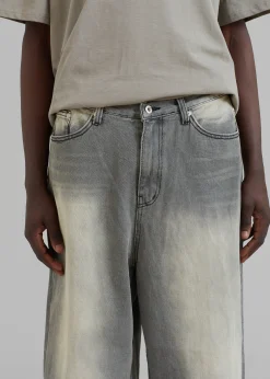 The Frankie Shop Kane Wide Jeans Grey Wash Best