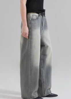 The Frankie Shop Kane Wide Jeans Grey Wash Best