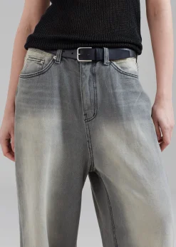 The Frankie Shop Kane Wide Jeans Grey Wash Best