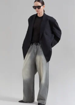 The Frankie Shop Kane Wide Jeans Grey Wash Best