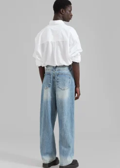 The Frankie Shop Kane Wide Jeans Blue Wash Outlet