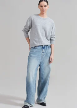 The Frankie Shop Kane Wide Jeans Blue Wash Outlet