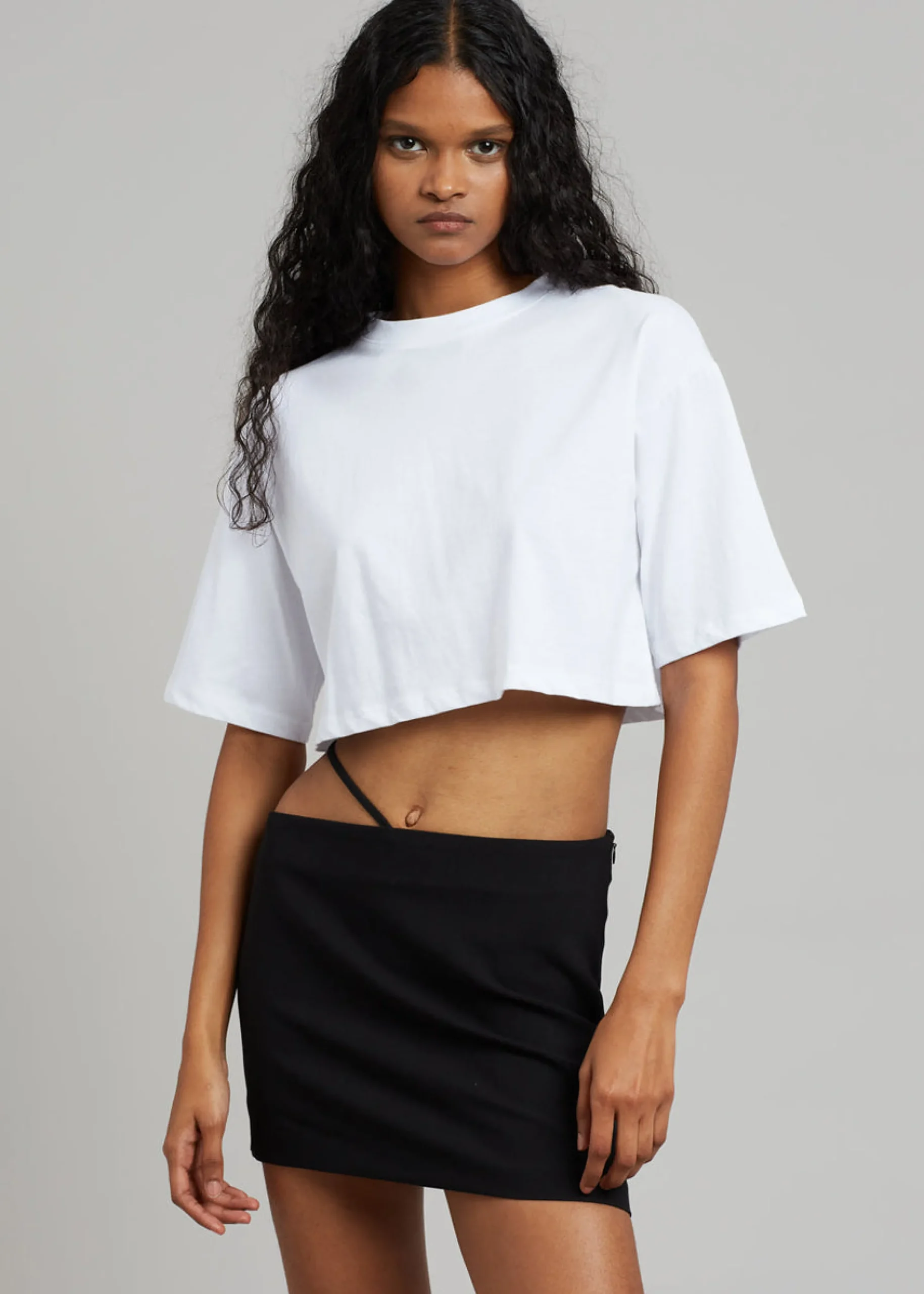 The Frankie Shop Karina Cropped T-Shirt White Sale