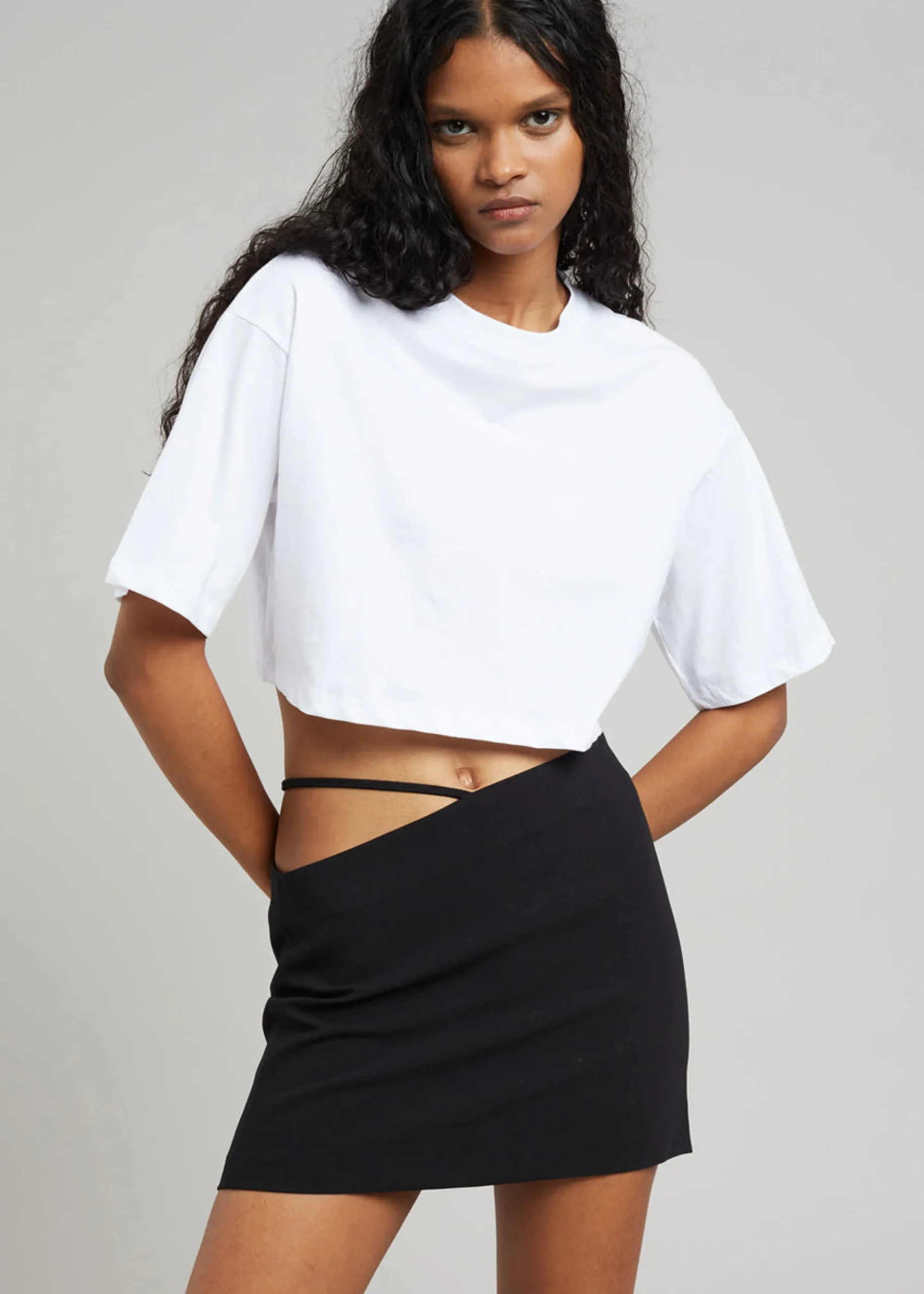 The Frankie Shop Karina Cropped T-Shirt White Sale