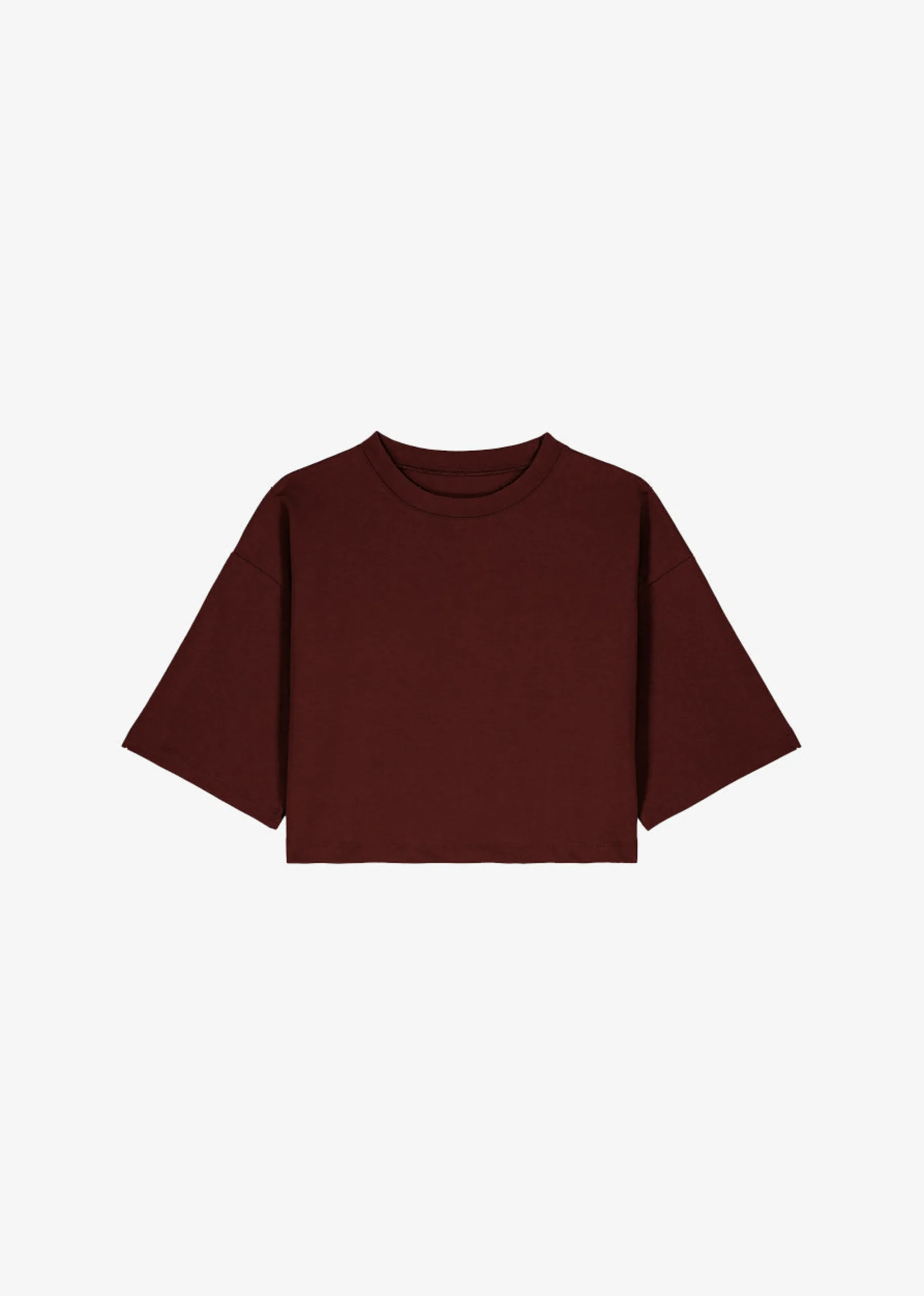 The Frankie Shop Karina Cropped T-Shirt Bordeaux Sale