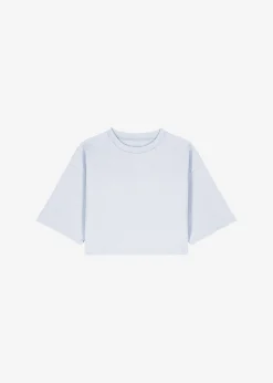 The Frankie Shop Karina Cropped T-Shirt Sky