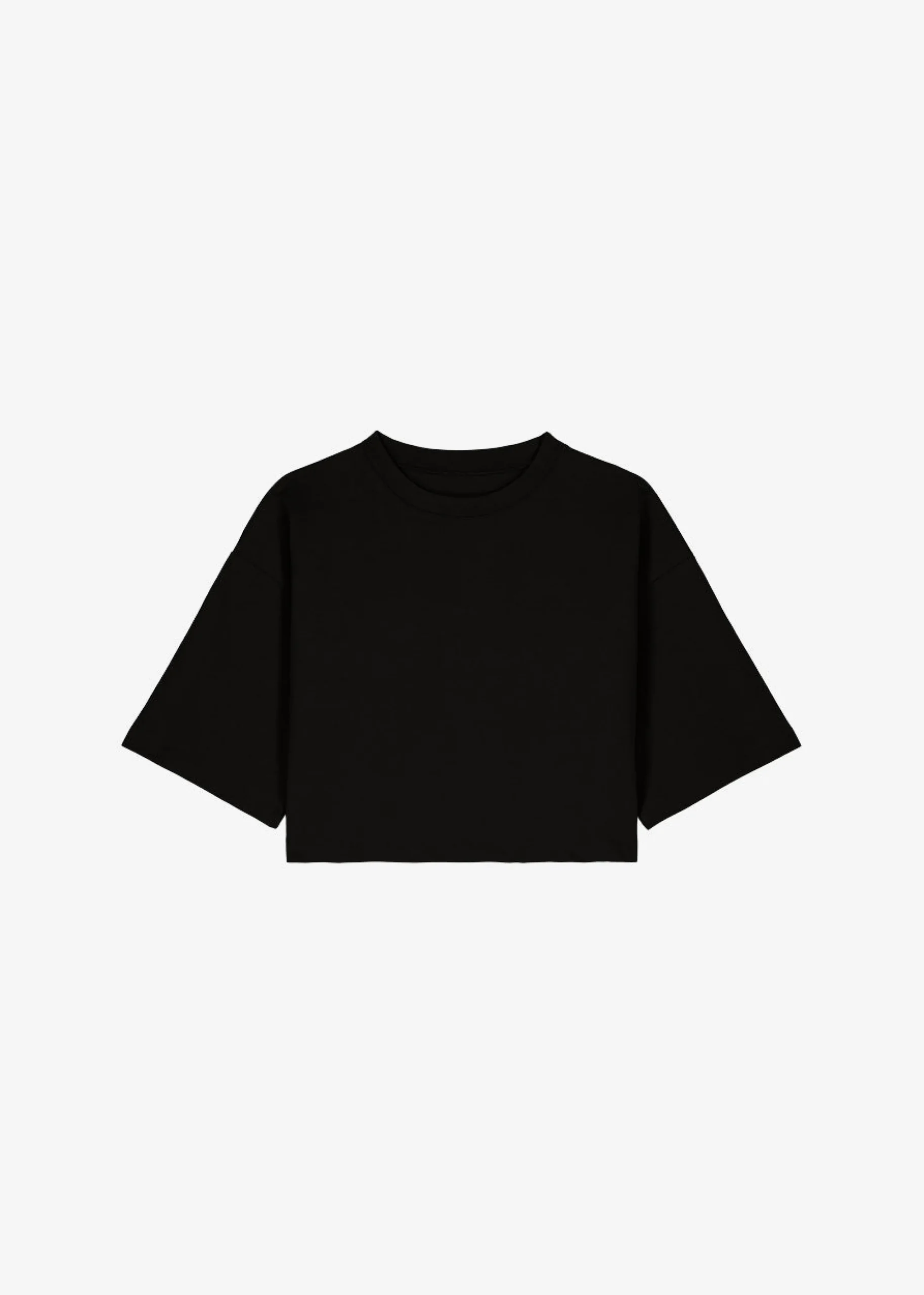 The Frankie Shop Karina Cropped T-Shirt Black