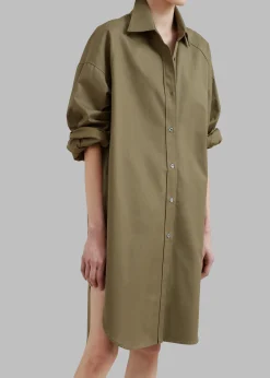 The Frankie Shop Karole Shirt Dress Olive Hot