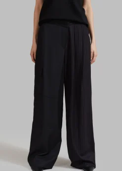The Frankie Shop Karsyn Contrast Pinstripe Pants Black Sale