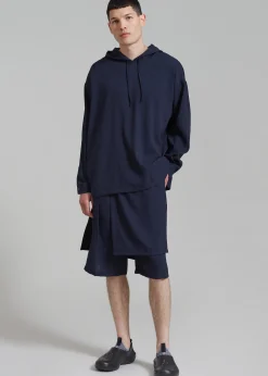 The Frankie Shop Keanu Light Wrap Shorts Blue Outlet