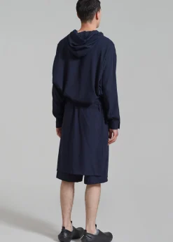The Frankie Shop Keanu Light Wrap Shorts Blue Outlet
