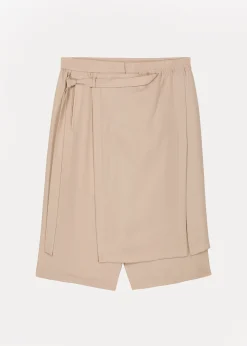 The Frankie Shop Keanu Light Wrap Shorts Natural Clearance