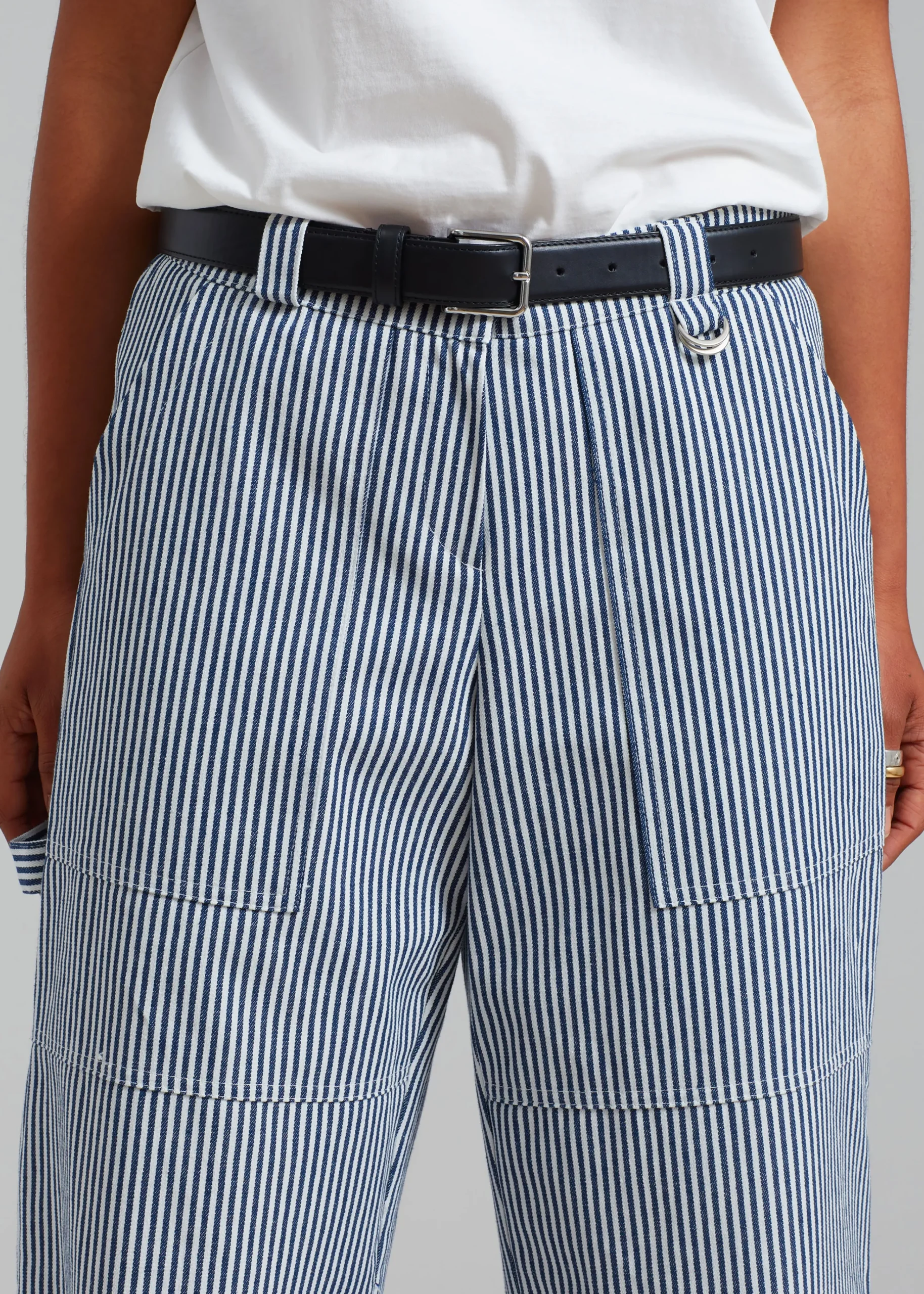The Frankie Shop Kendall Pants Blue Stripe New