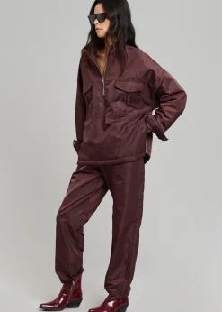 The Frankie Shop Kevin Anorak Jacket Burgundy Sale