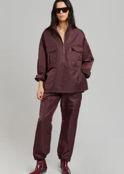 The Frankie Shop Kevin Anorak Jacket Burgundy Sale