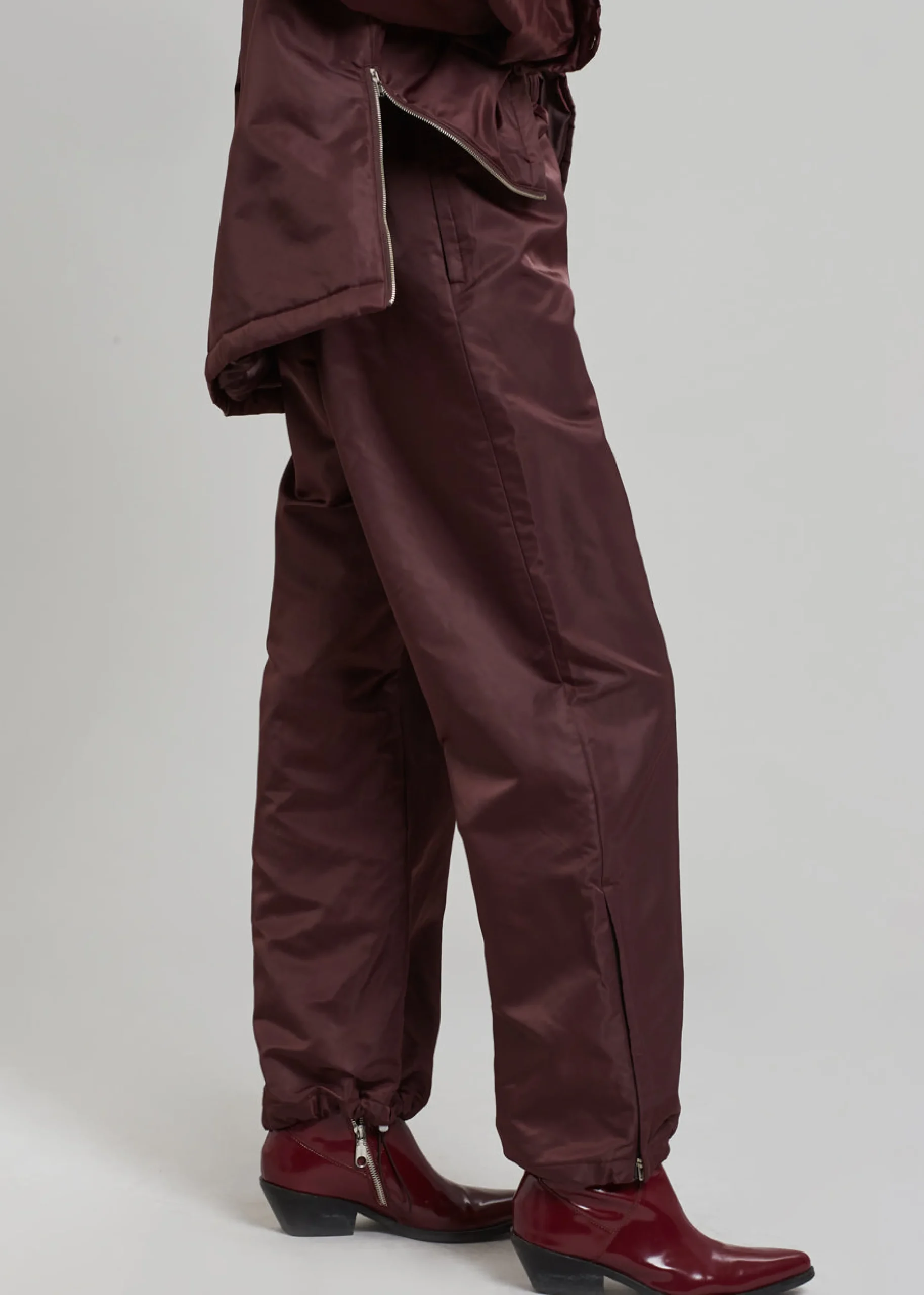 The Frankie Shop Kevin Track Pants Burgundy Best