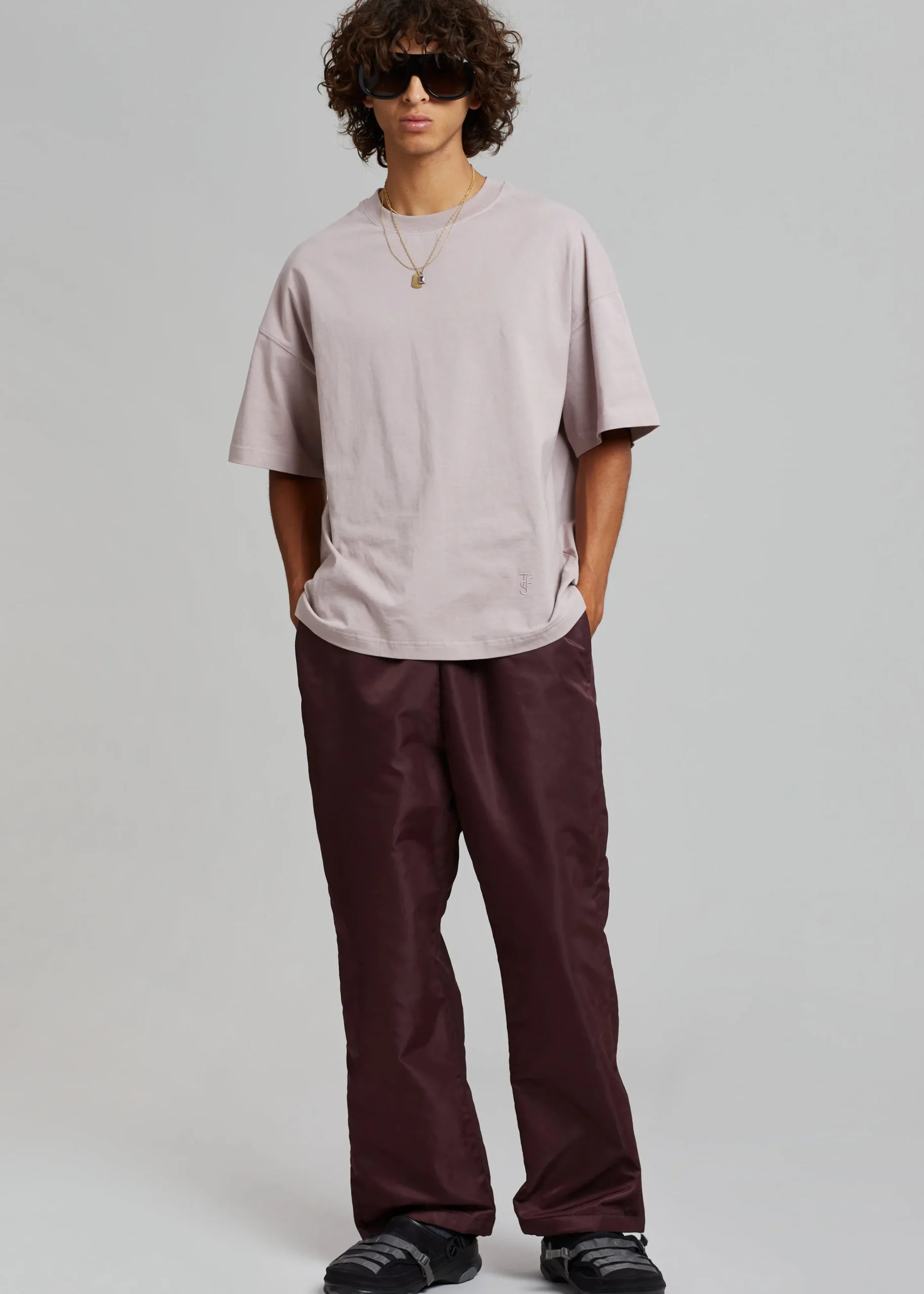 The Frankie Shop Kevin Track Pants Burgundy Best