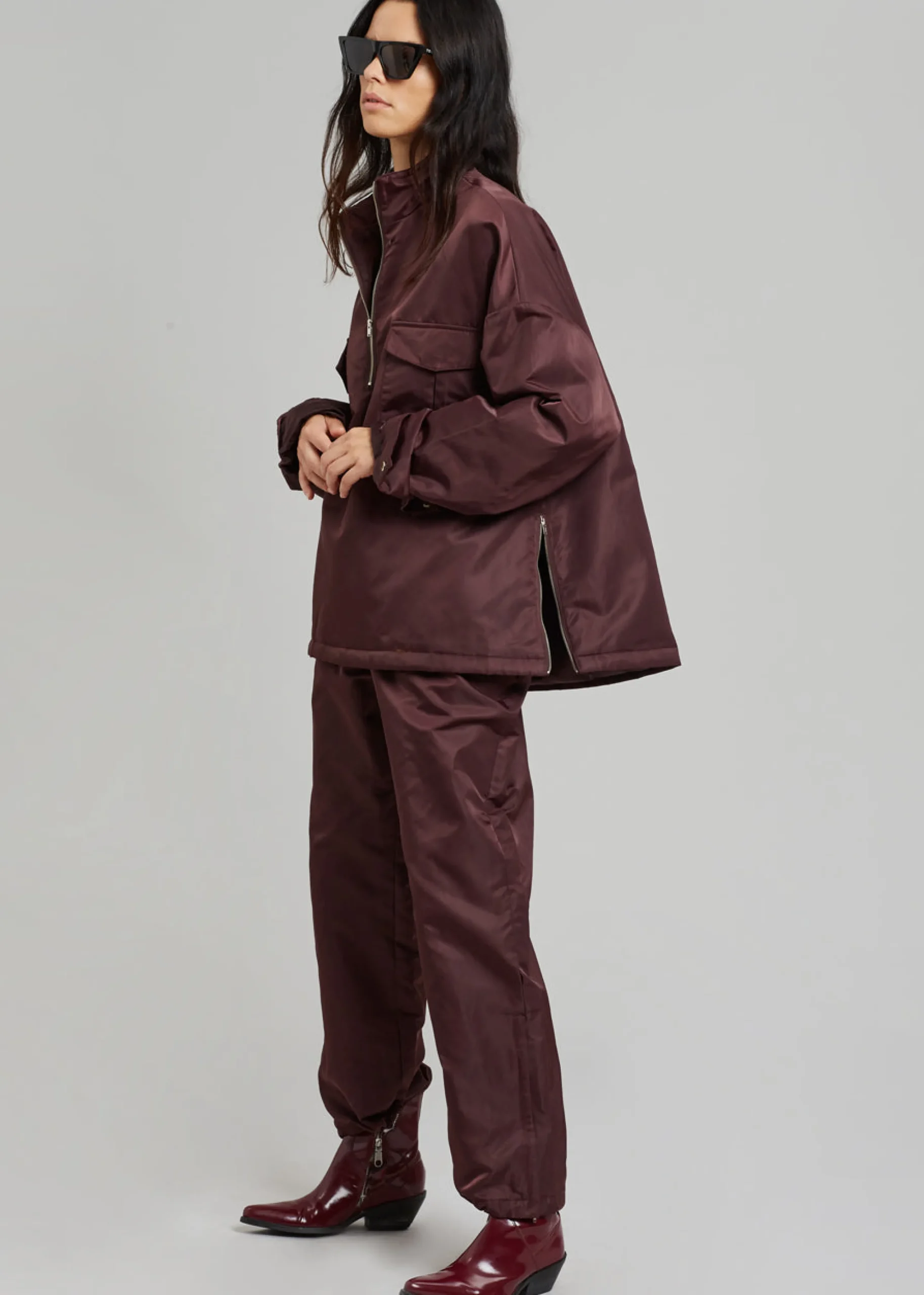 The Frankie Shop Kevin Track Pants Burgundy Best