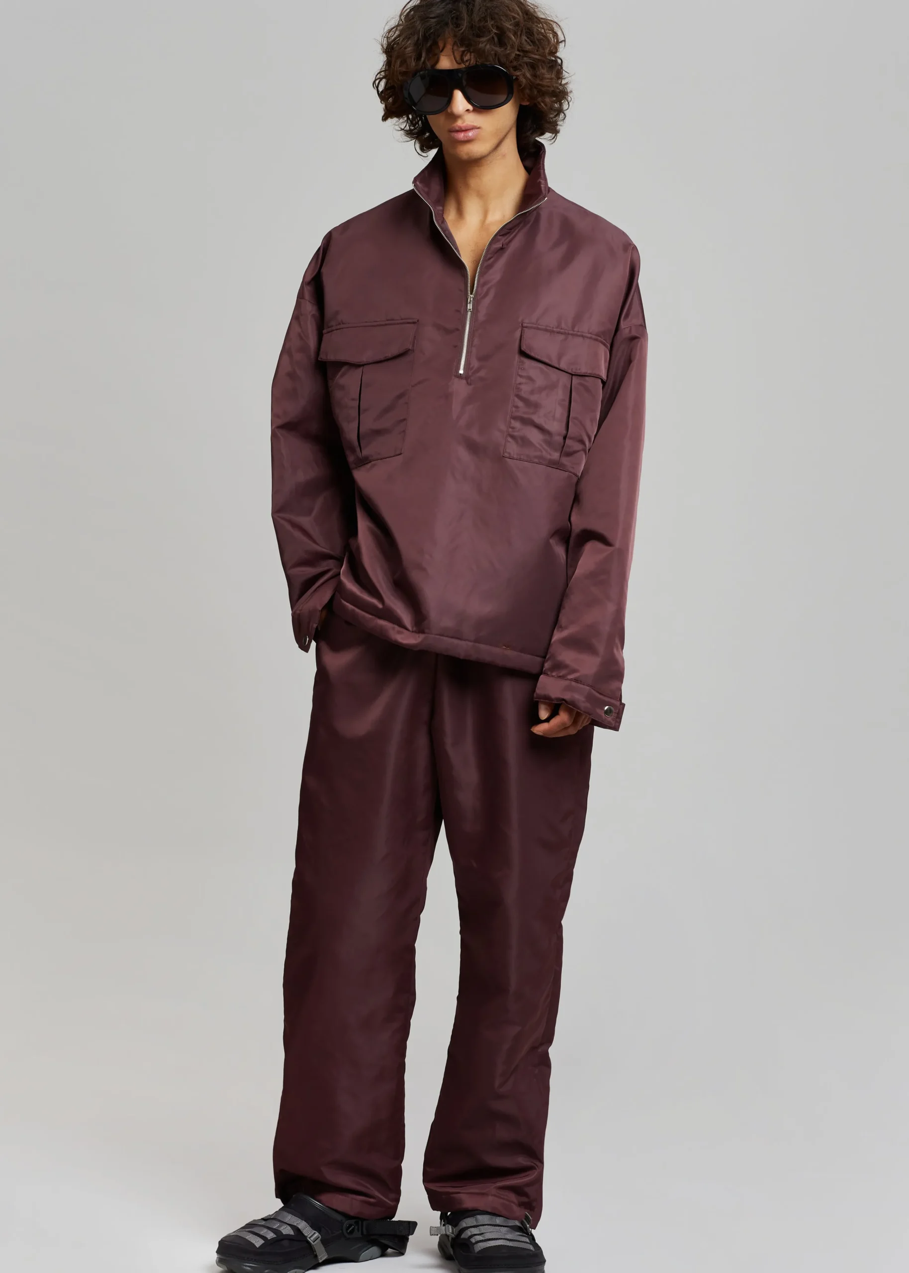 The Frankie Shop Kevin Track Pants Burgundy Best