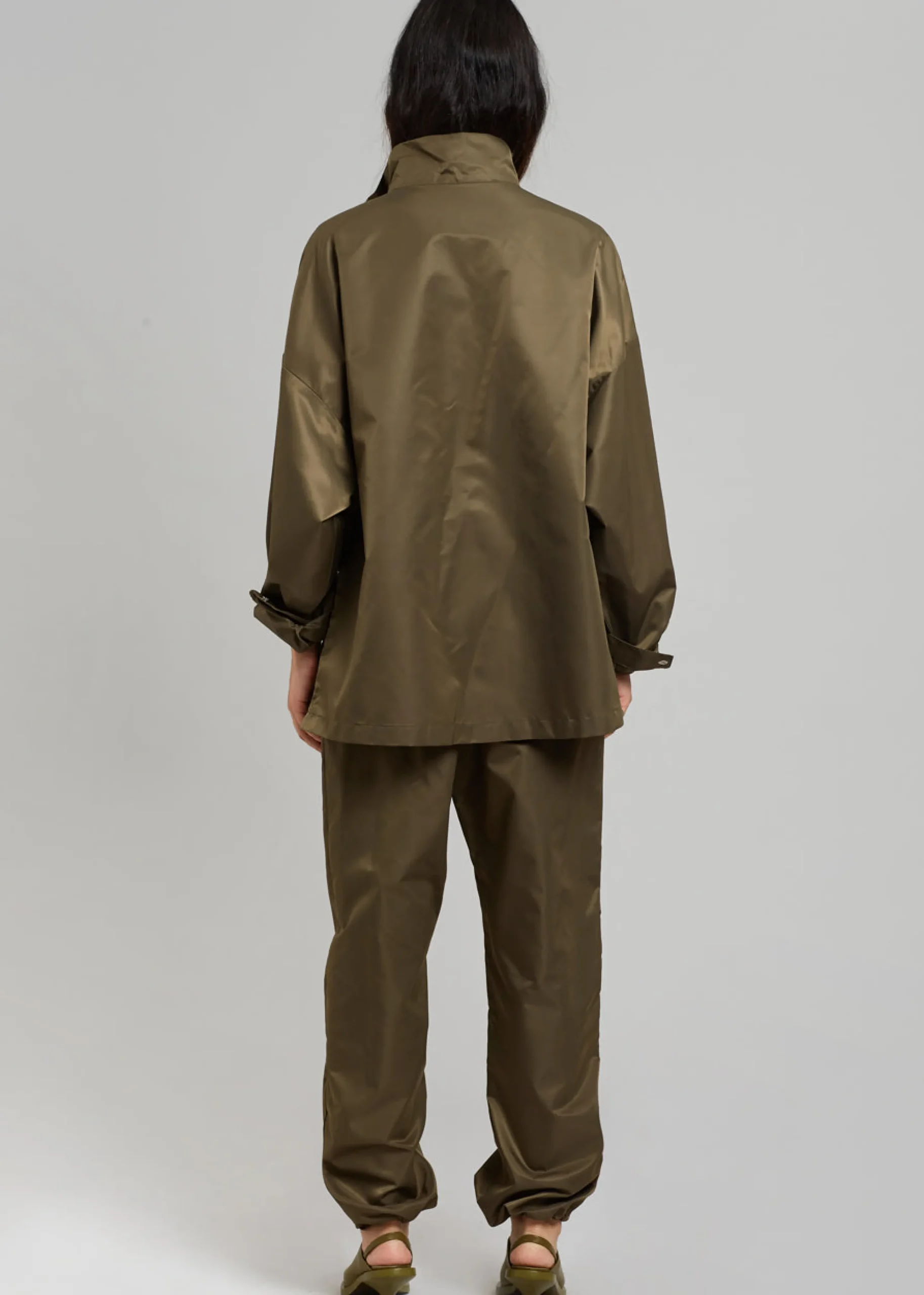 The Frankie Shop Kevin Track Pants Khaki Brown Discount