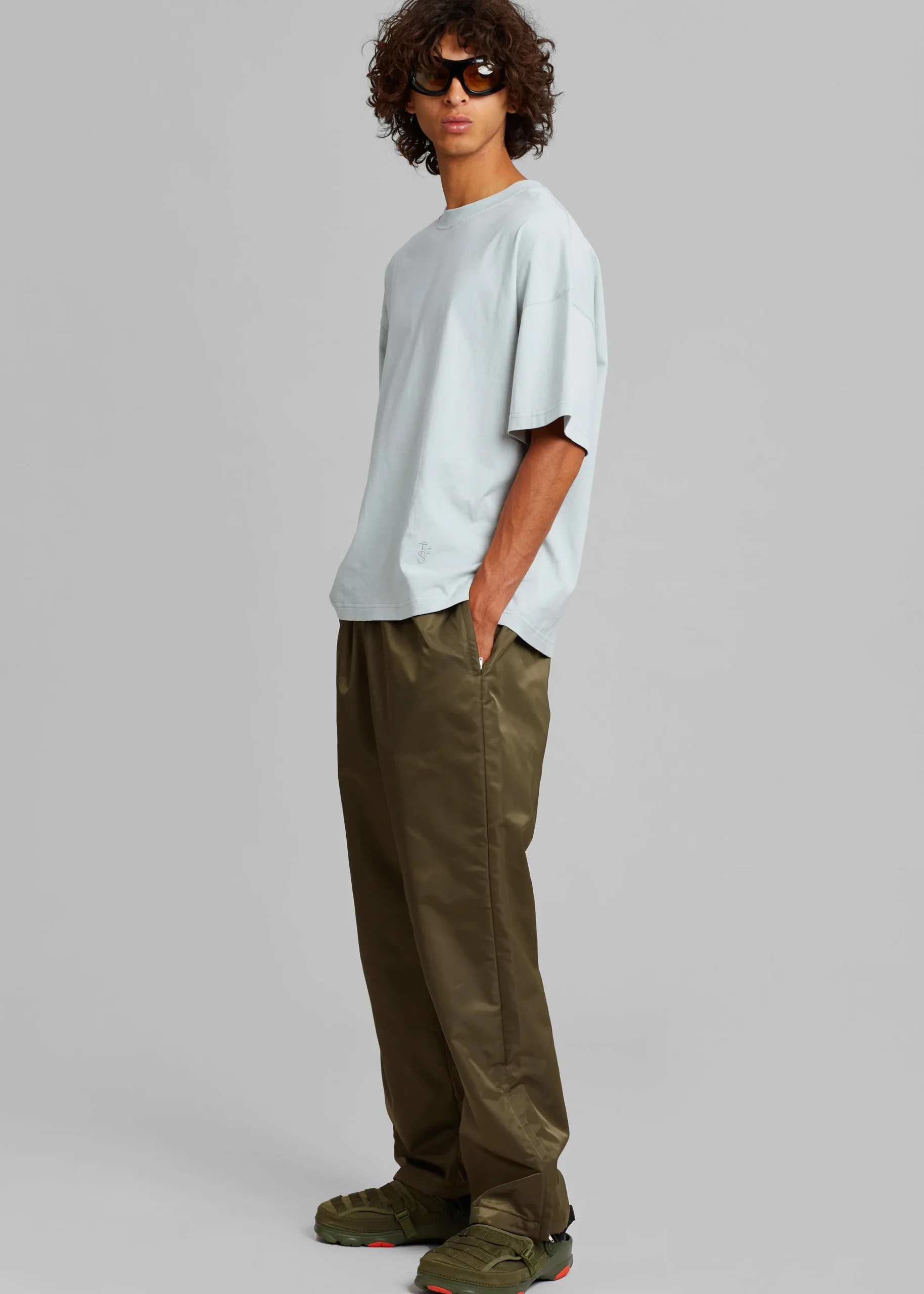 The Frankie Shop Kevin Track Pants Khaki Brown Discount