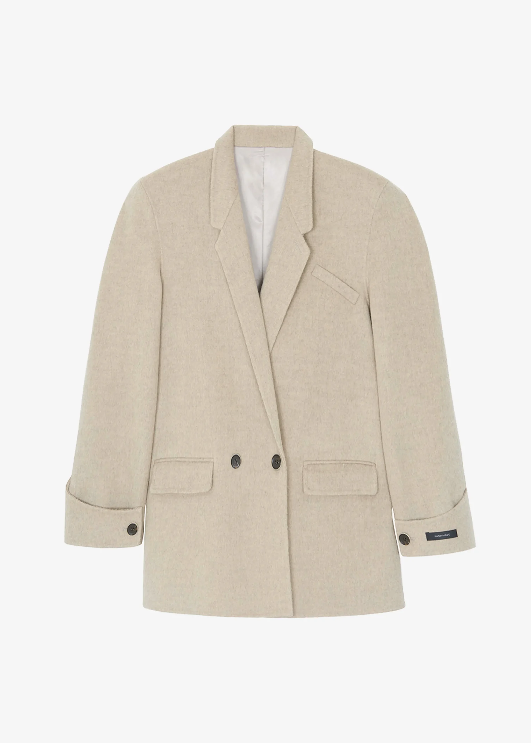 The Frankie Shop Kian Wool Blazer Beige Online