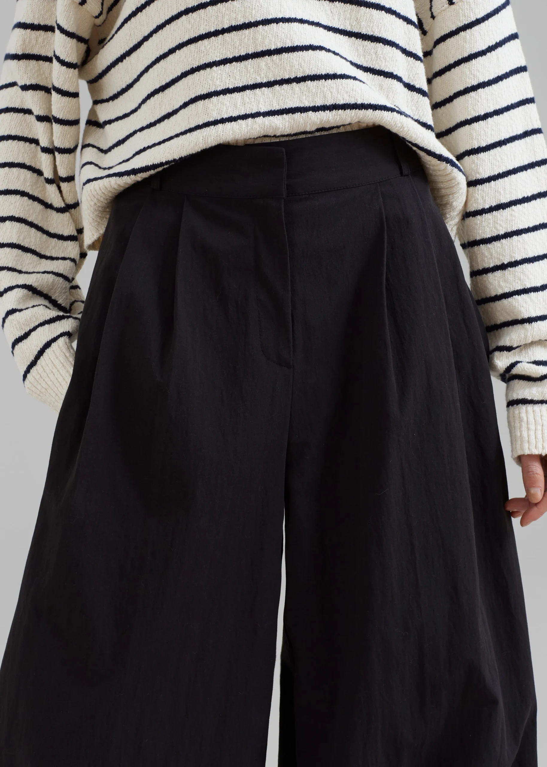 The Frankie Shop Kiel Wide Pants Black Sale