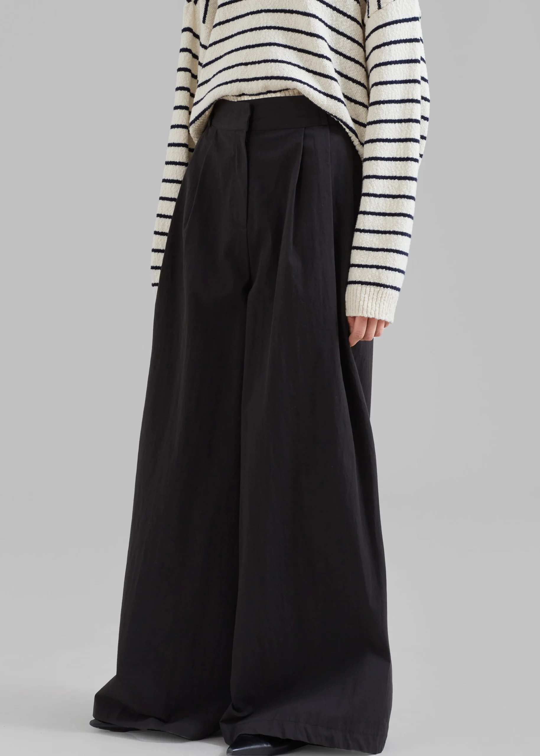 The Frankie Shop Kiel Wide Pants Black Sale