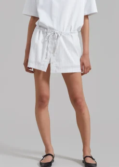 The Frankie Shop Kinsley Skort White Stripe Outlet