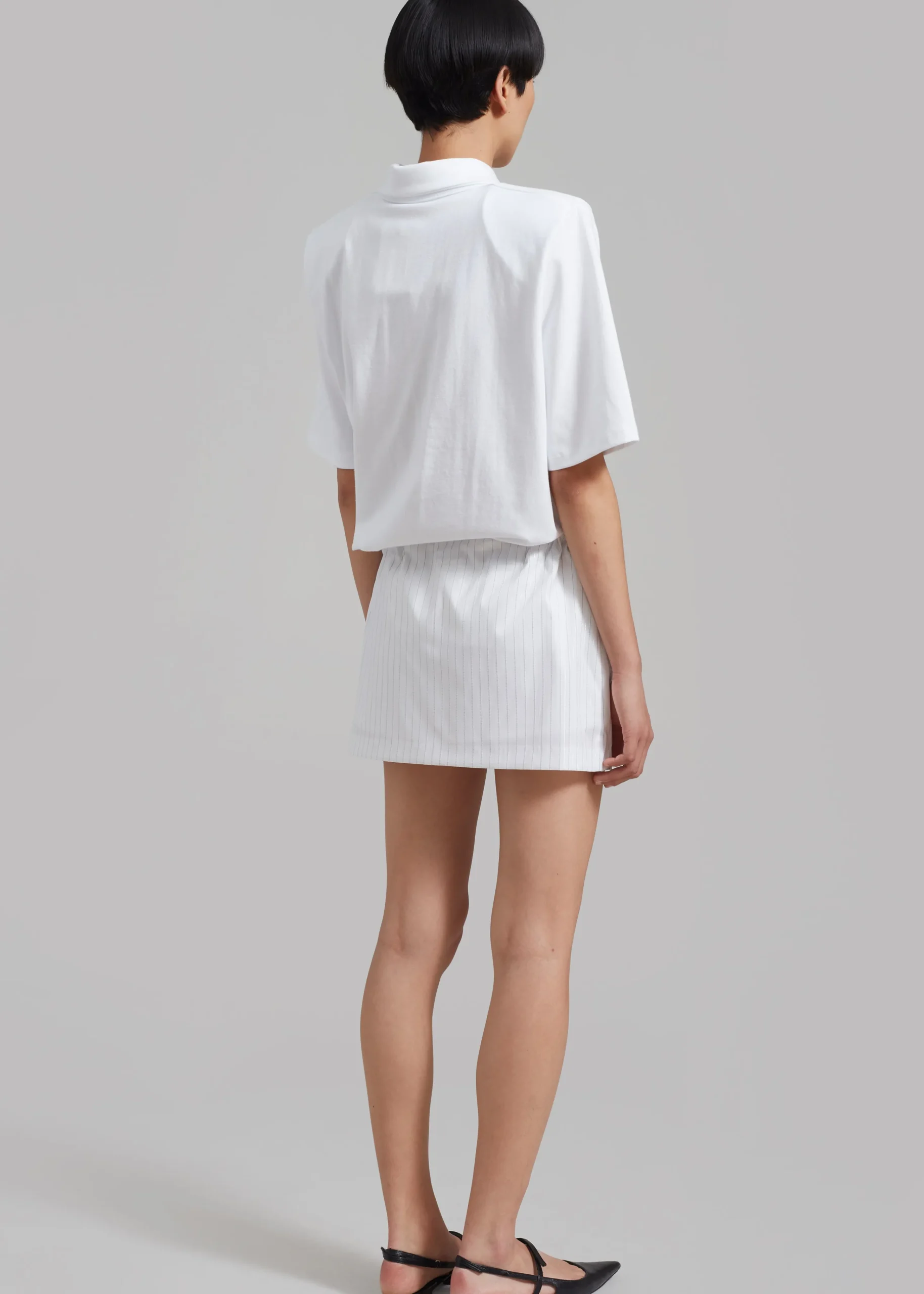 The Frankie Shop Kinsley Skort White Stripe Outlet