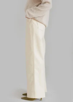 The Frankie Shop Kira Wide Pants Beige New