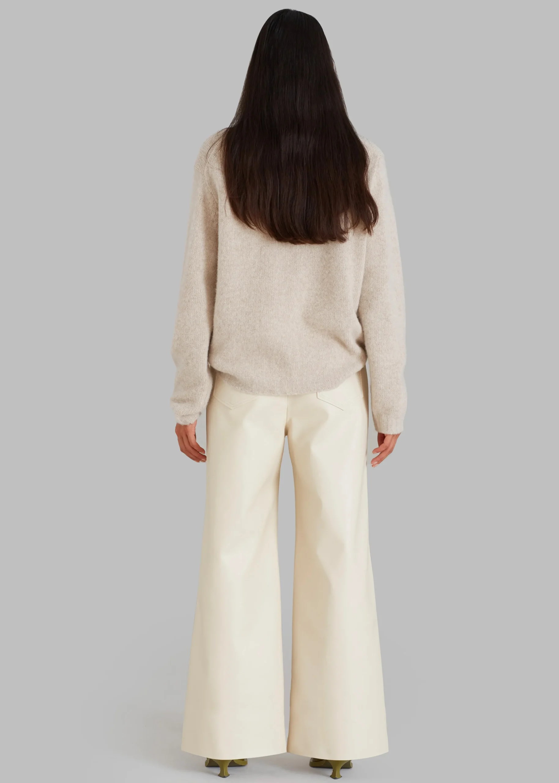 The Frankie Shop Kira Wide Pants Beige New