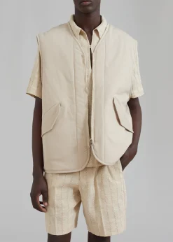 The Frankie Shop Lant Reversible Vest Natural