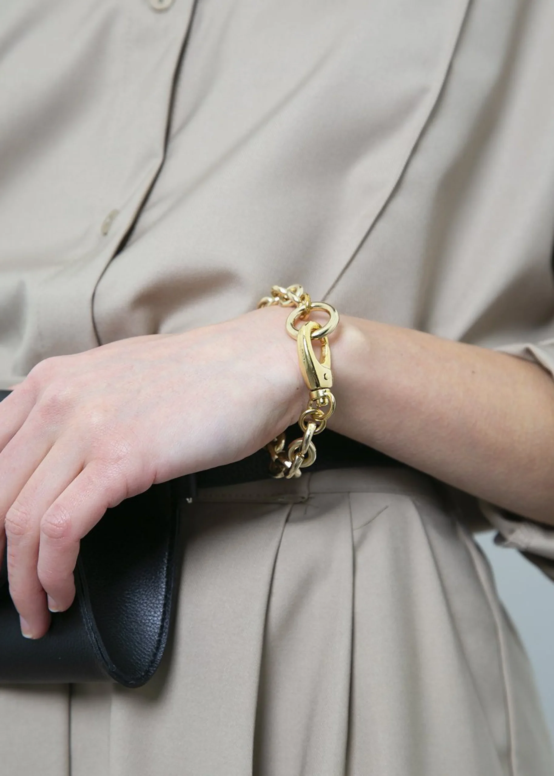 The Frankie Shop Laura Lombardi Cable Bracelet Gold