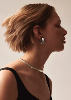 The Frankie Shop Laura Lombardi Cusp Hoops Silver Best
