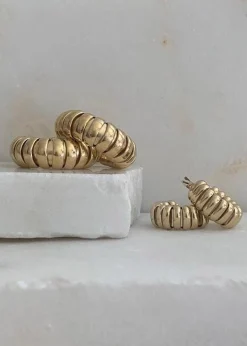 The Frankie Shop Laura Lombardi Mini Camilla Earrings Gold Sale