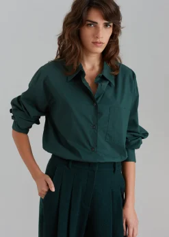 The Frankie Shop Layton Wool Suit Pants Bottle Green Clearance
