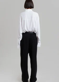 The Frankie Shop Layton Wool Suit Pants Black Best