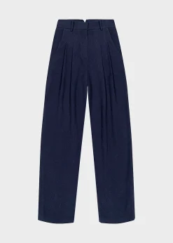 The Frankie Shop Layton Wool Suit Pants Navy