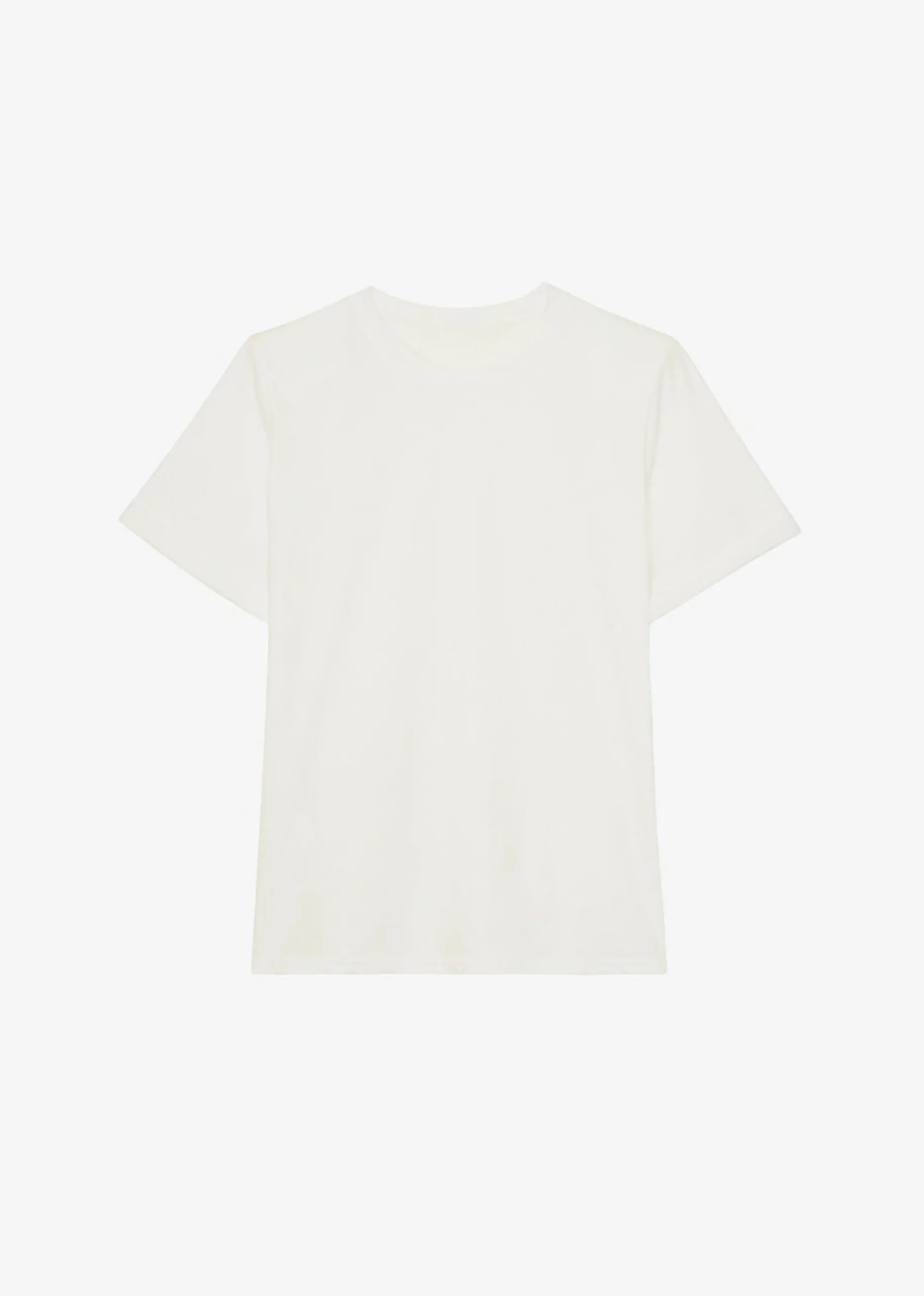 The Frankie Shop Lena Padded Shoulder Tee Cream
