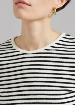 The Frankie Shop Lennox Tee Black Stripe Best