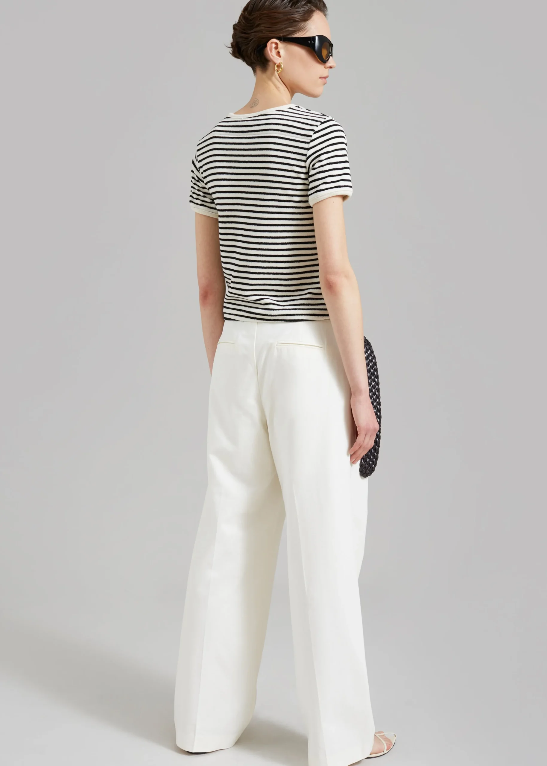 The Frankie Shop Lennox Tee Black Stripe Best