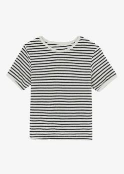 The Frankie Shop Lennox Tee Black Stripe Best