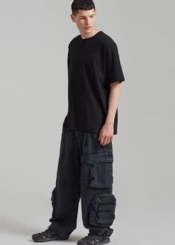 The Frankie Shop Lenny Cargo Jeans Black Washed Outlet