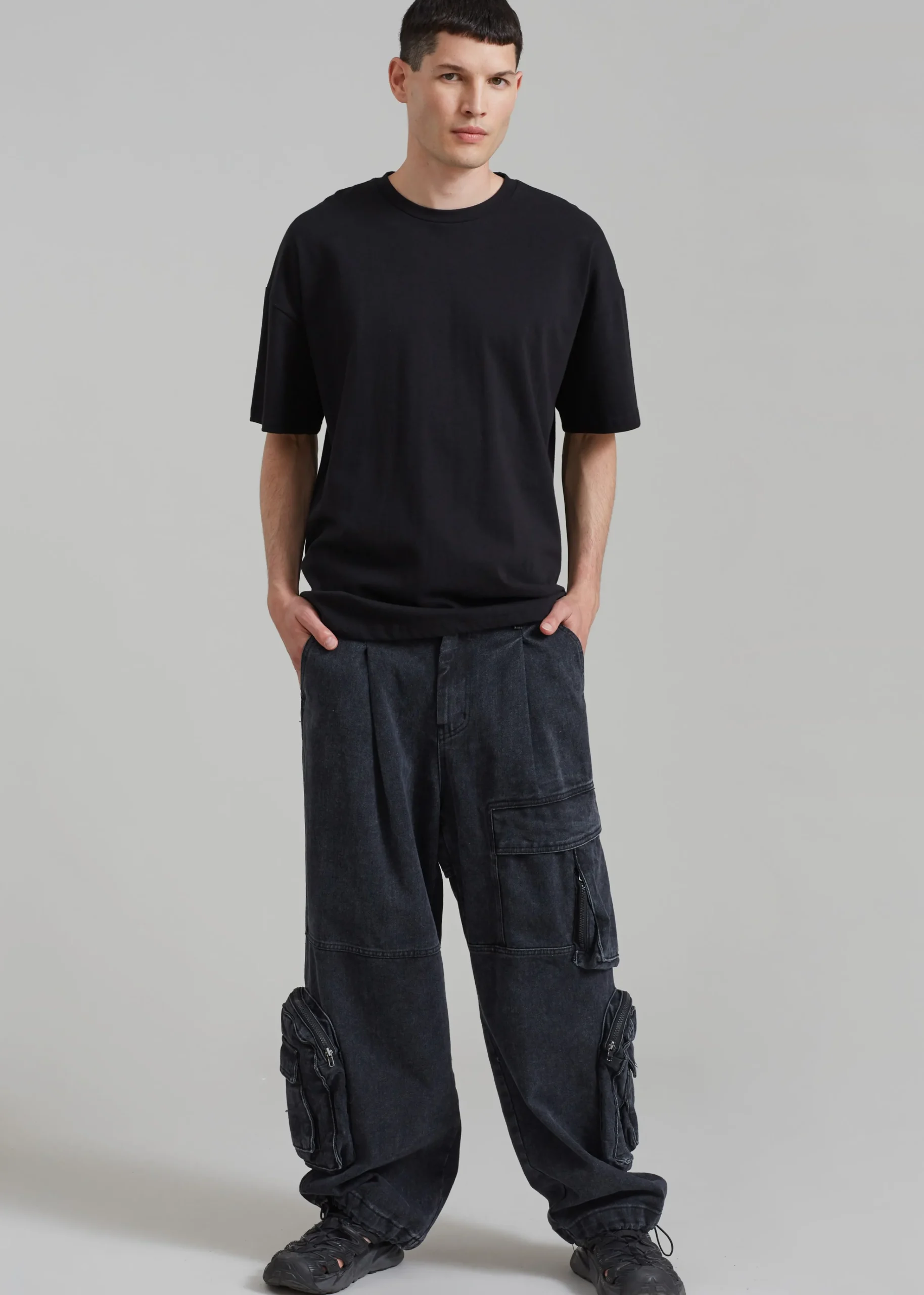 The Frankie Shop Lenny Cargo Jeans Black Washed Outlet