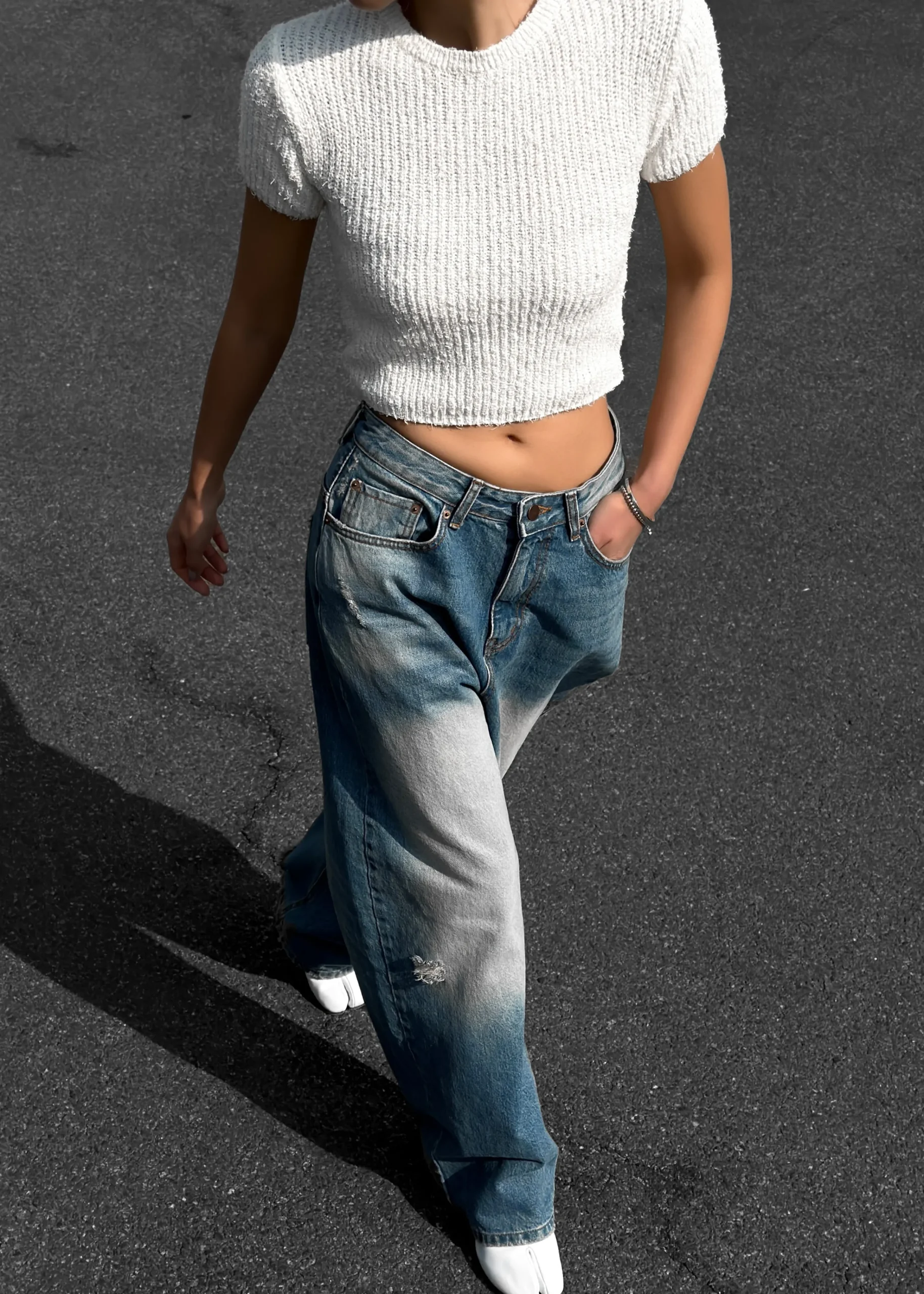 The Frankie Shop Lexie Knit Cropped Top Off White Outlet