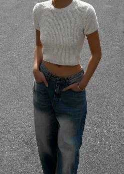 The Frankie Shop Lexie Knit Cropped Top Off White Outlet